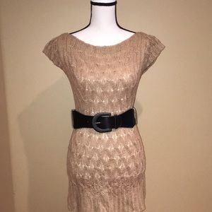Charlotte Russe Cap Sleeve Sweater with Belt